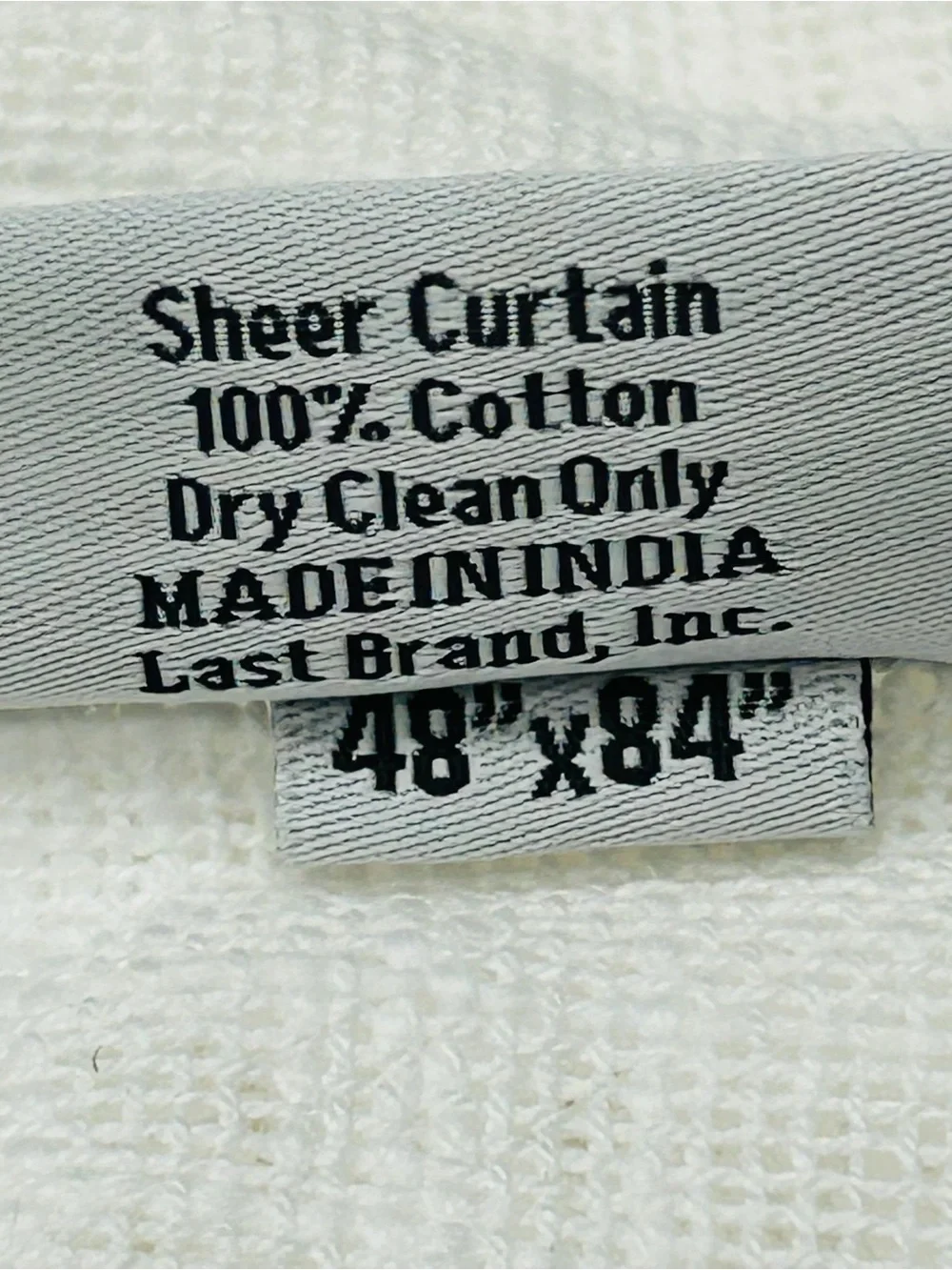 NWOT QUINCE 2 48x84 Cotton Sheer Curtains White 1112